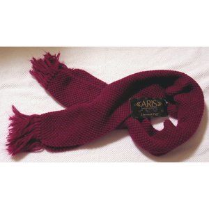 NWT ARIS Thermal Puff Scarf + Headband - Wine Hollyberry- USA